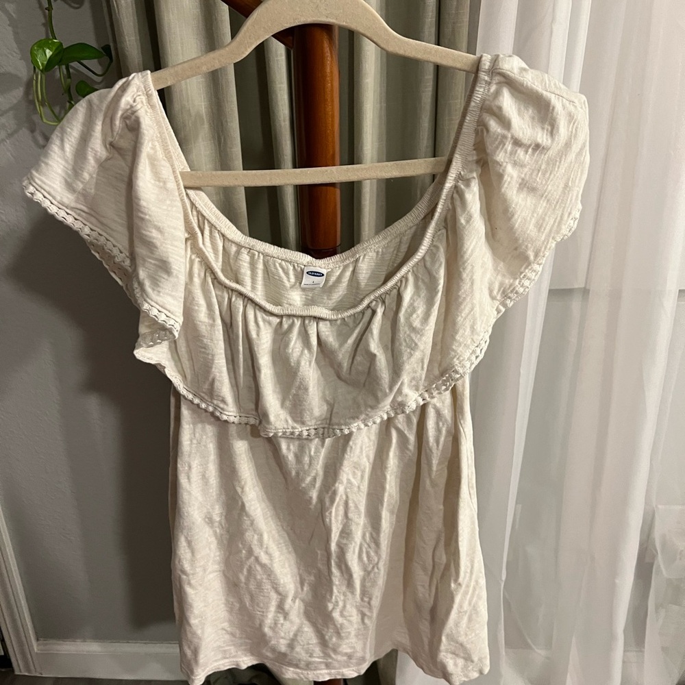 White Off The Shoulder Blouse